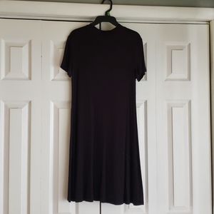 Black high neck t shirt dress